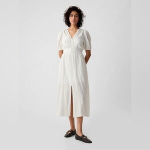 NWT! GAP White Eyelet Maxi Dress -Size XL